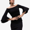 Eline short dress black fashion designer template product img 4