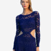 Alnich night dress navy fashion designer template product img 8