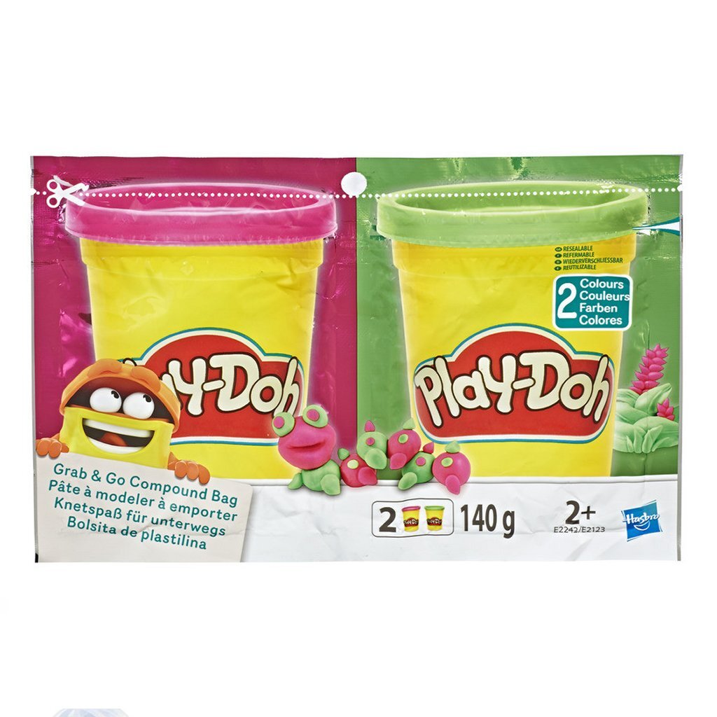 5010993540082 3.jpg Play-Doh Grab and Go Compound Bag + 2 Kleuren Klei