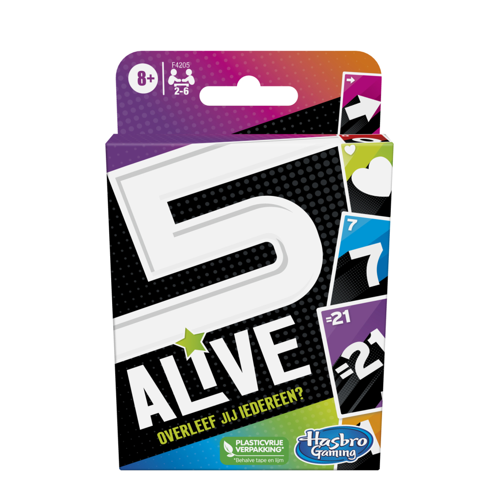 5010993973156 0.jpg Hasbro Gaming 5 Alive Kaartspel