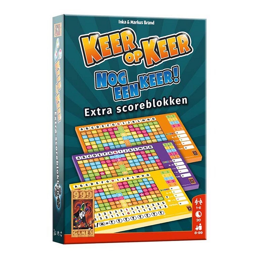 8719214426088 1.jpg 999 Games Keer Op Keer Scoreblokken 3 Stuks