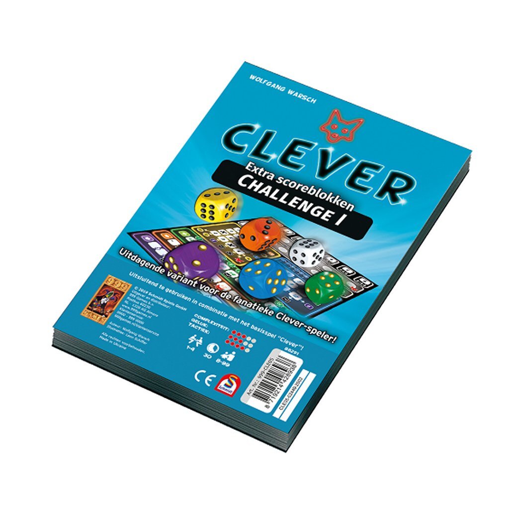 8719214426101 1.jpg 999 Games Clever Challenge Scoreblokken 2 Stuks