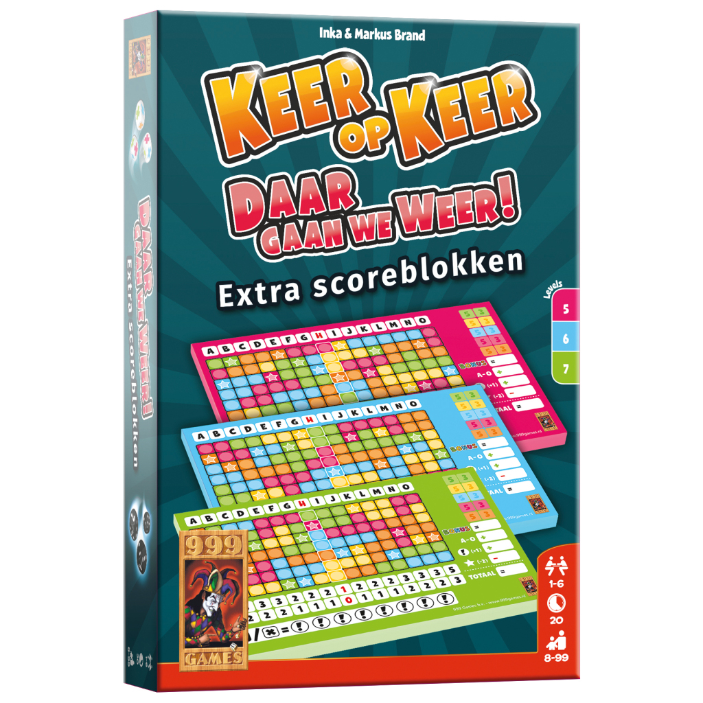 8719214427948 0.jpg 999 Games Keer op Keer Level 5-7 Scoreblokken 3 Stuks