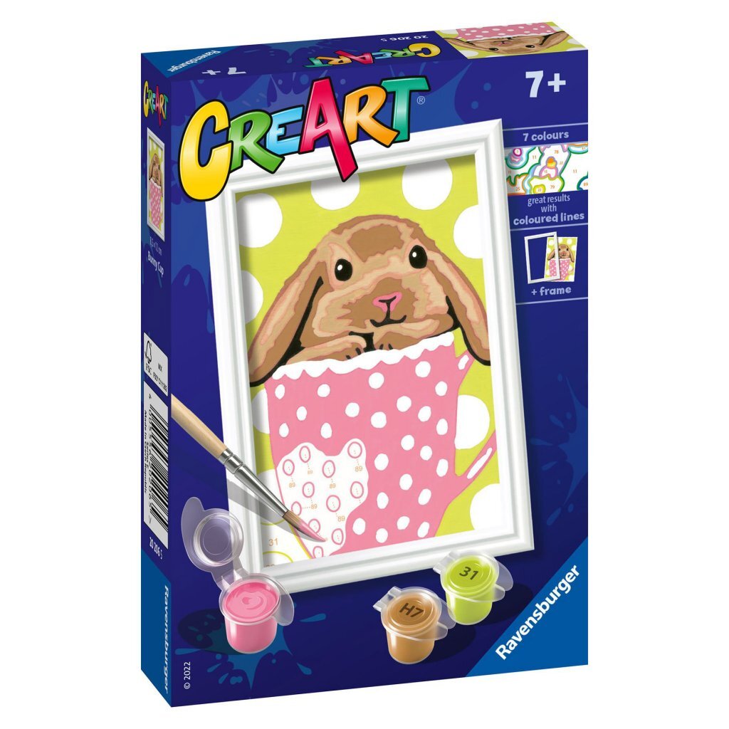 4005556202065 1.jpg Ravensburger CreArt Schilderen op Nummer Konijntje in Beker