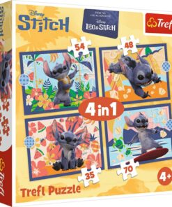 Trefl Disney Stitch 4in1 Puzzel 35-70 Stukjes