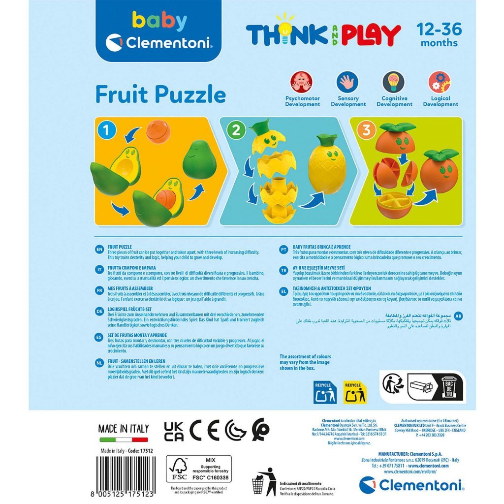 8005125175123 7.jpg Clementoni Baby Puzzel Fruit