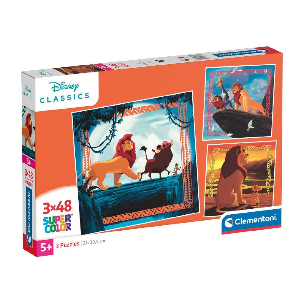 8005125253234 0.jpg Clementoni Supercolor Puzzel The Lion King 3x48 Stukjes