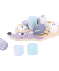 Jipy Houten Legpuzzel Egeltje 10 Stukjes Paars/Blauw