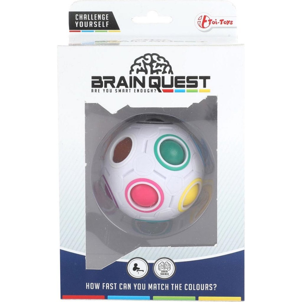 8714627000177 1.jpg Toi-Toys Brain Quest Magische Puzzelbal 7 cm