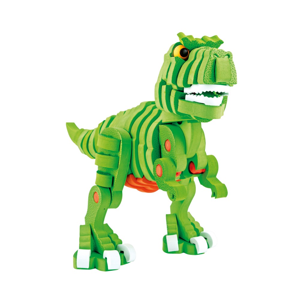 8719904435420 3.jpg Toi-Toys Knutselpuzzel Dinosaurus 25,8 Cm Groen 104-delig