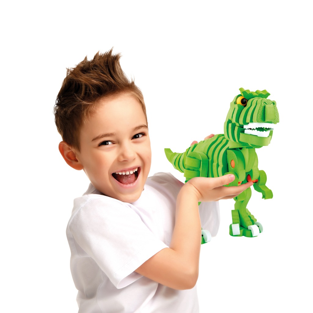 8719904435420 4.jpg Toi-Toys Knutselpuzzel Dinosaurus 25,8 Cm Groen 104-delig