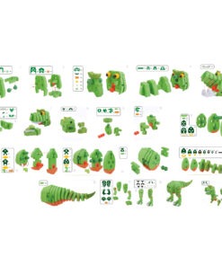 8719904435420 5.jpg Toi-Toys Knutselpuzzel Dinosaurus 25,8 Cm Groen 104-delig
