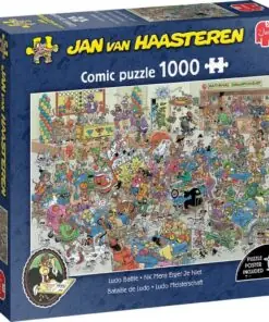 Jumbo Puzzel Jan Van Haasteren NK Mens Erger Je Niet 1000 Stukjes + Poster