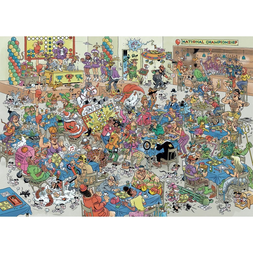 8721017602613 2.jpg Jumbo Puzzel Jan Van Haasteren NK Mens Erger Je Niet 1000 Stukjes + Poster