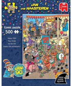 Jumbo Puzzel Jan van Haasteren Fijne 90ste! 500 Stukjes + Poster
